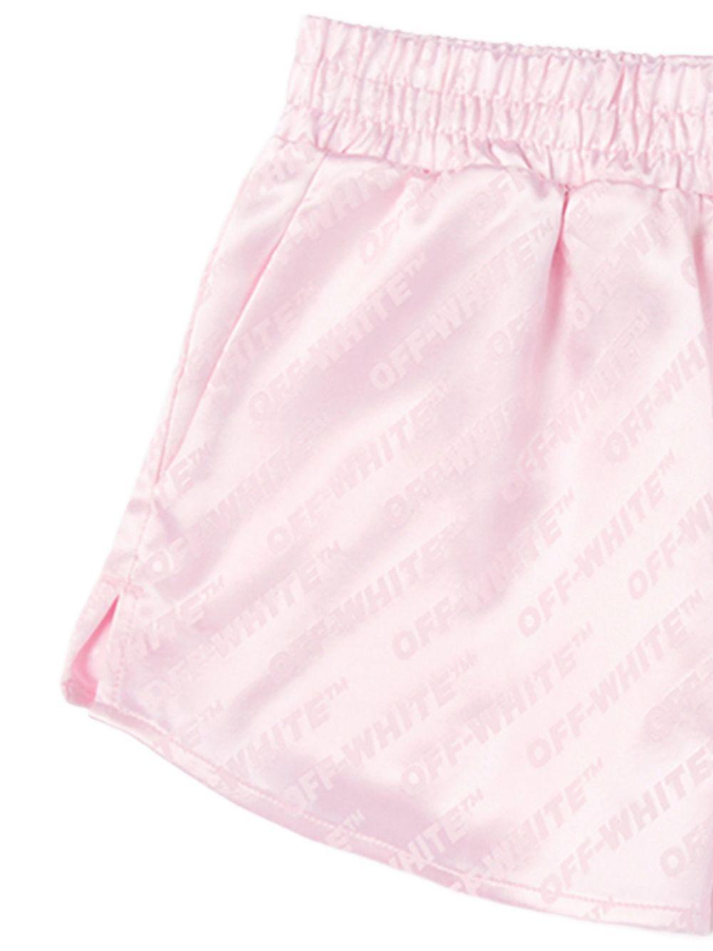 Shorts per bambina Off White Kids logato - Ninna Nanna