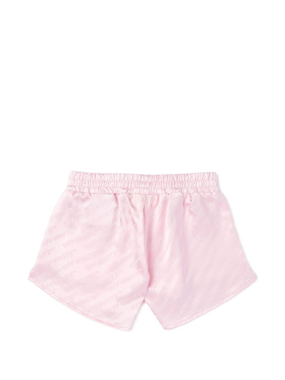 Shorts per bambina Off White Kids logato - Ninna Nanna