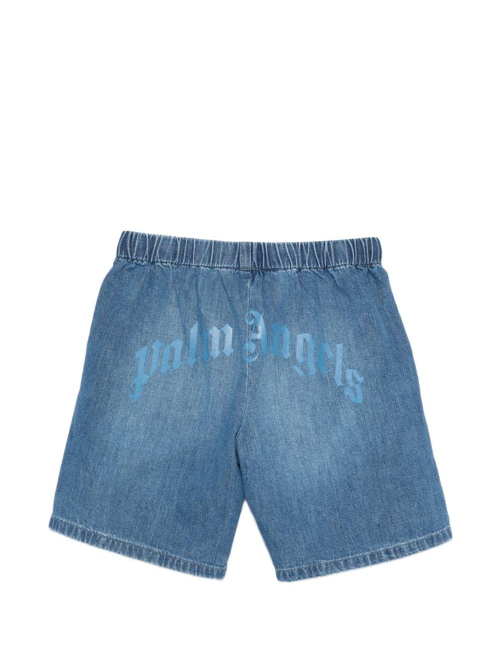 Shorts per bambino Palm Angels Kids in denim - Ninna Nanna
