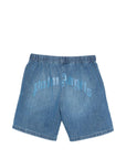 Shorts per bambino Palm Angels Kids in denim - Ninna Nanna