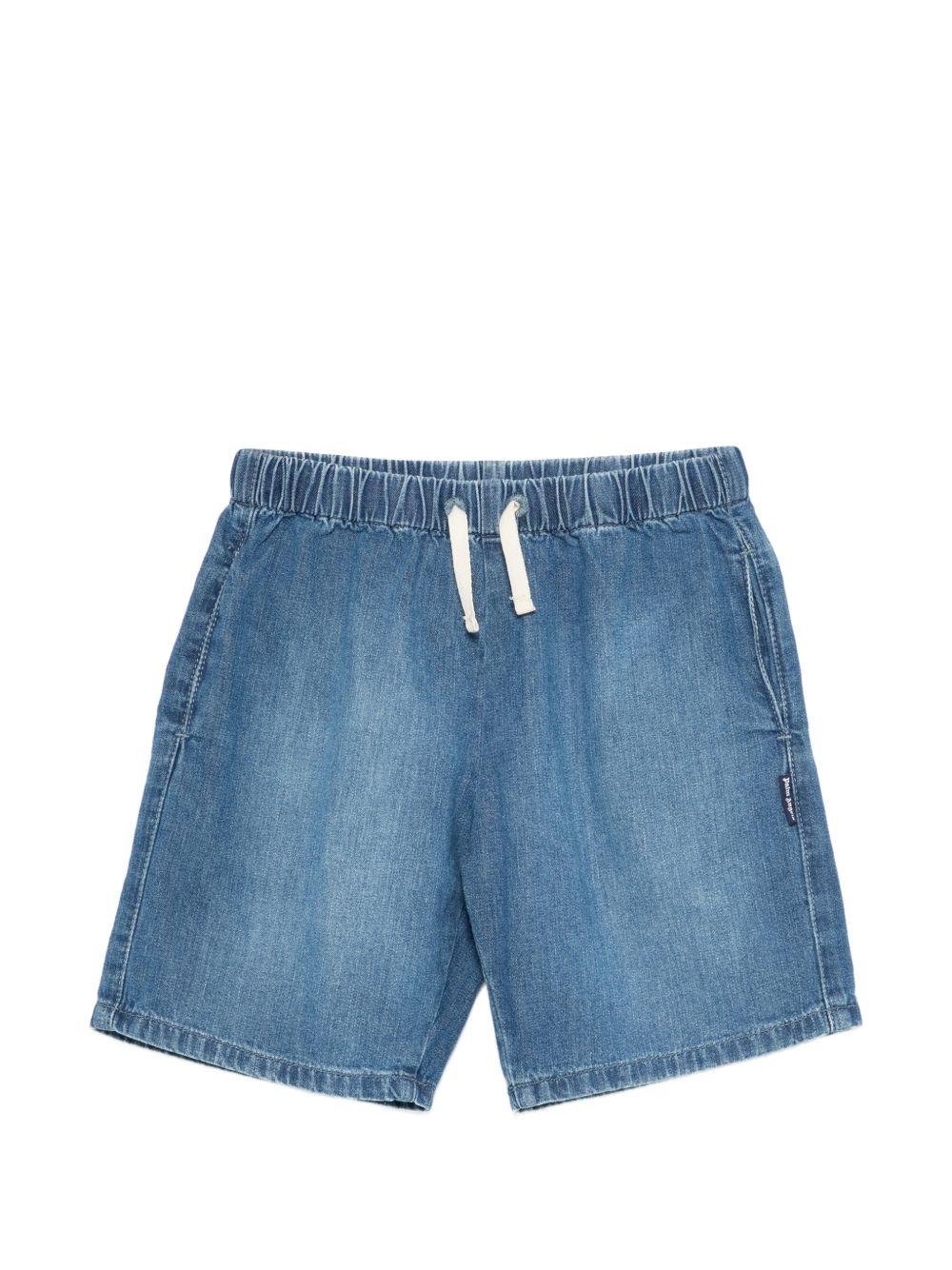 Shorts per bambino Palm Angels Kids in denim - Ninna Nanna