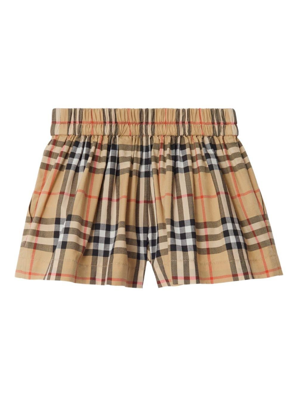 Shorts per neonata Burberry Kids in check - Ninna Nanna