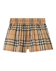 Shorts per neonata Burberry Kids in check - Ninna Nanna