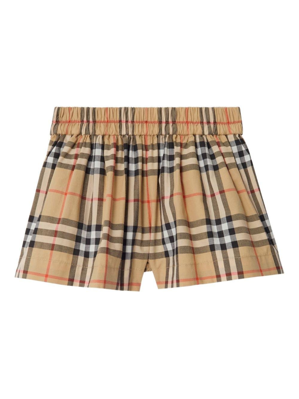 Shorts per neonata Burberry Kids in check - Ninna Nanna
