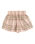 Shorts per neonata Burberry Kids in check - Ninna Nanna