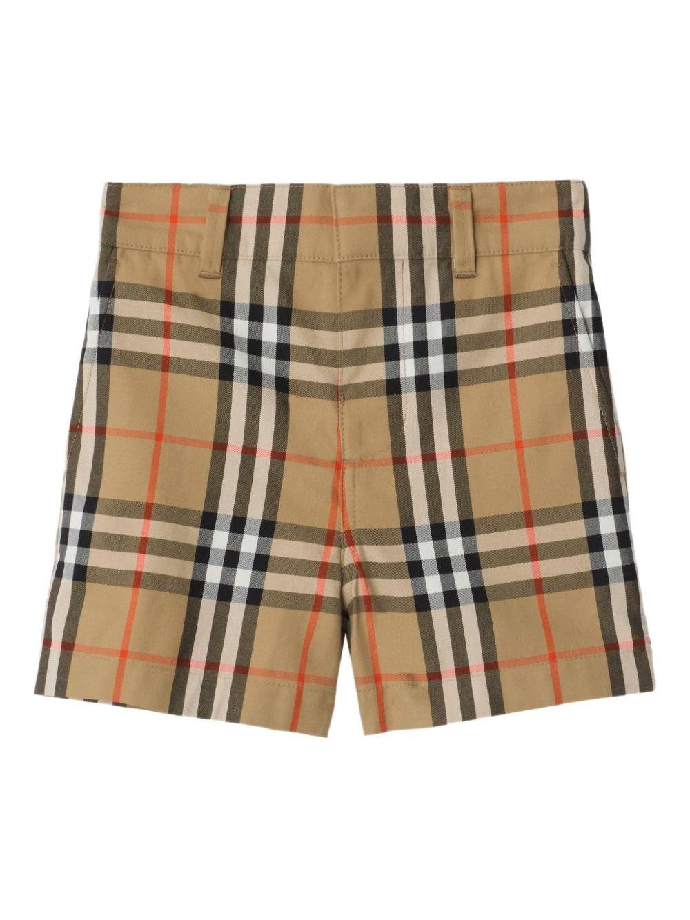 Shorts per neonato Burberry Kids in check - Ninna Nanna