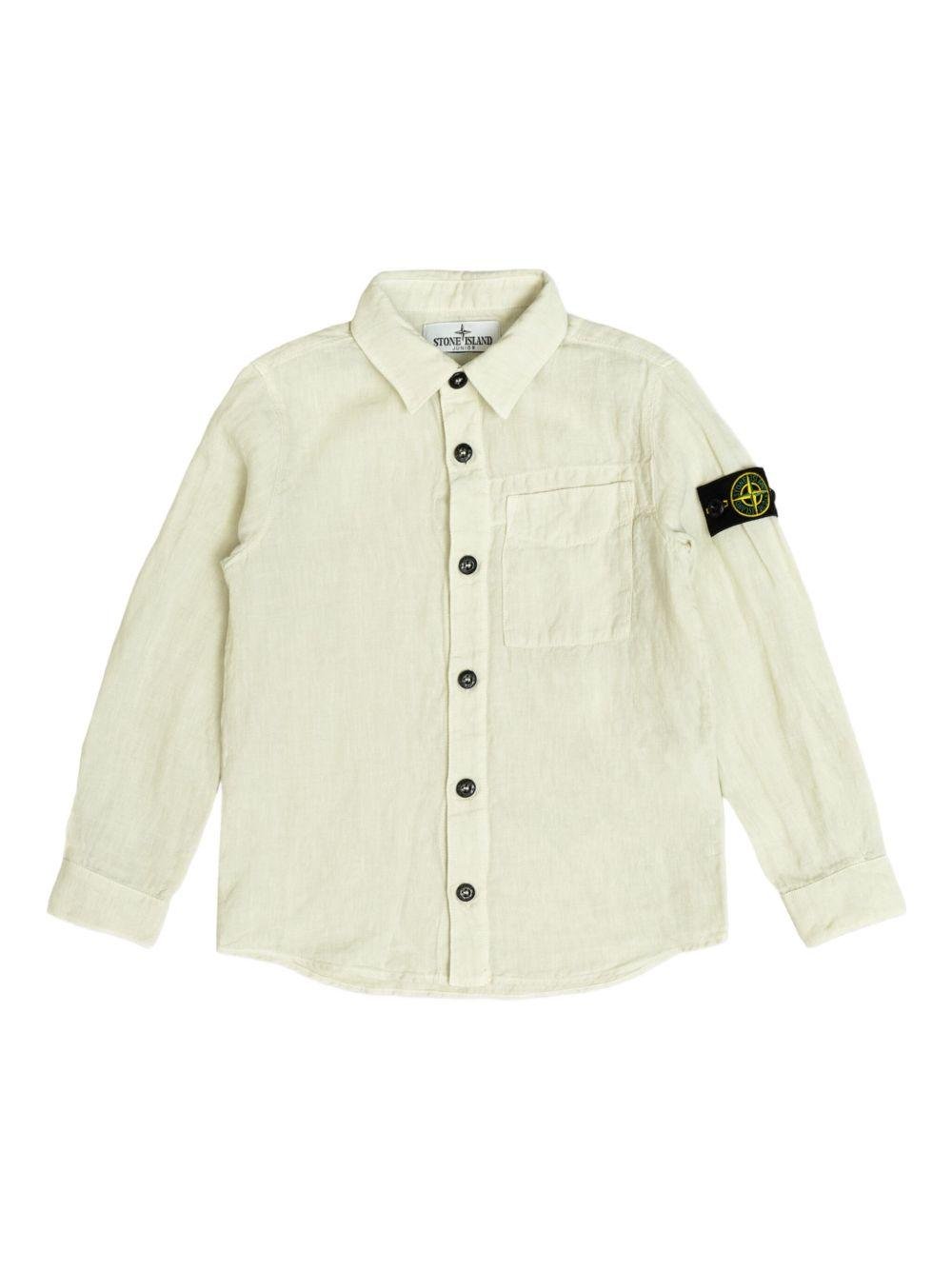 Stone Island Junior camicia in lino - Ninna Nanna
