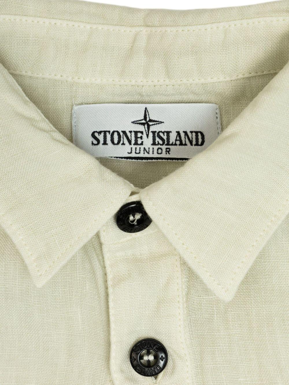 Stone Island Junior camicia in lino - Ninna Nanna
