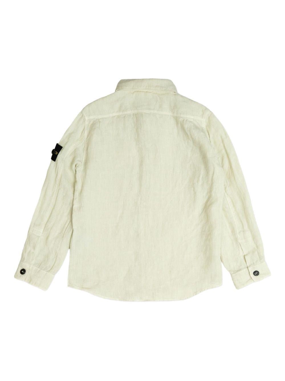 Stone Island Junior camicia in lino - Ninna Nanna