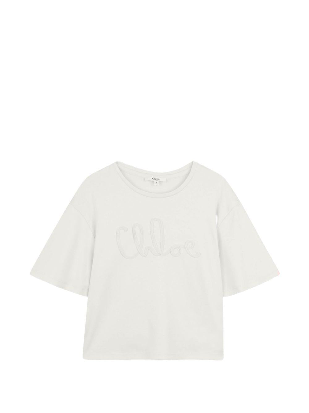 T-shirt per bambina Chloé Kids con ricamo - Ninna Nanna
