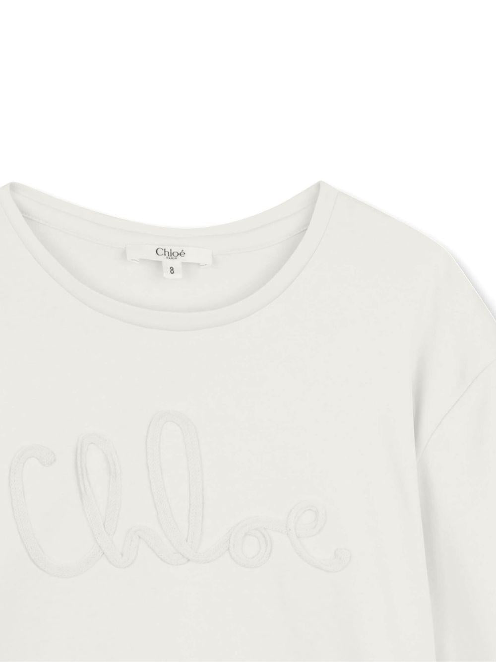 T-shirt per bambina Chloé Kids con ricamo - Ninna Nanna