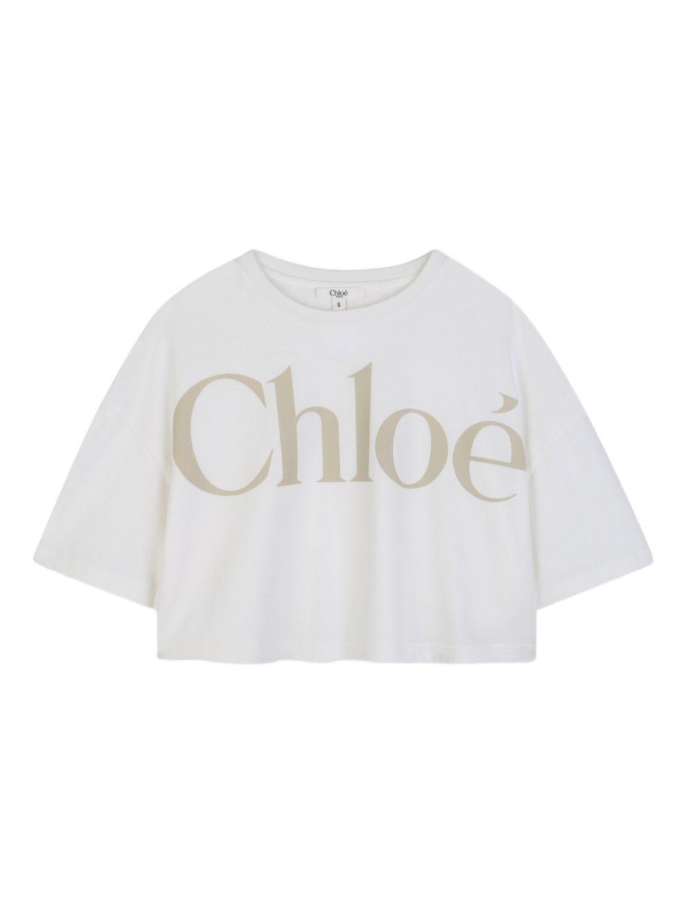 T-shirt per bambina Chloé Kids crop - Ninna Nanna