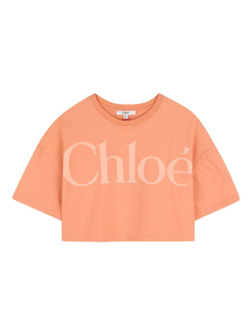 T-shirt per bambina Chloé Kids crop - Ninna Nanna