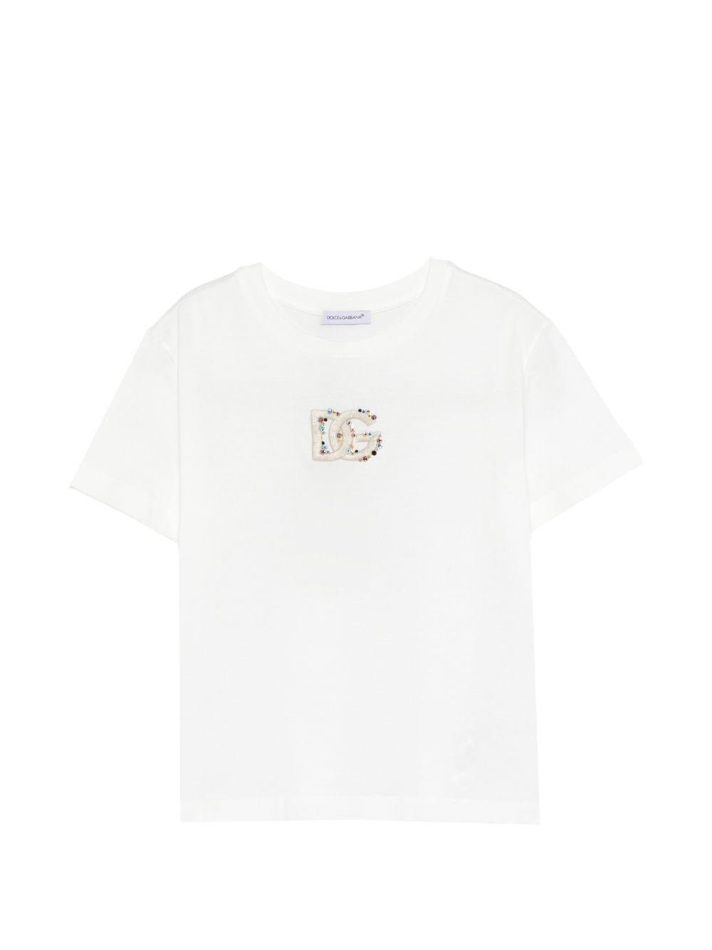 T-shirt per bambina Dolce & Gabbana Kids con logo - Ninna Nanna