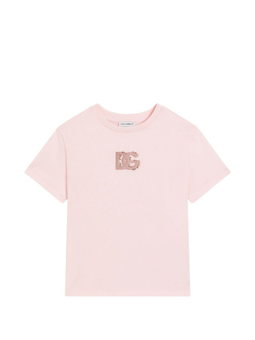 T-shirt per bambina Dolce & Gabbana Kids con logo - Ninna Nanna