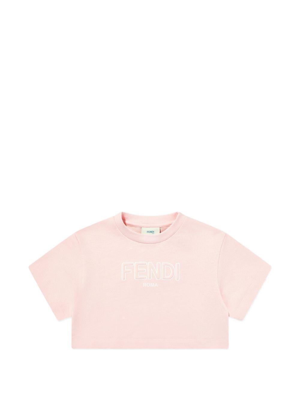 T-shirt per bambina Fendi Kids crop - Ninna Nanna