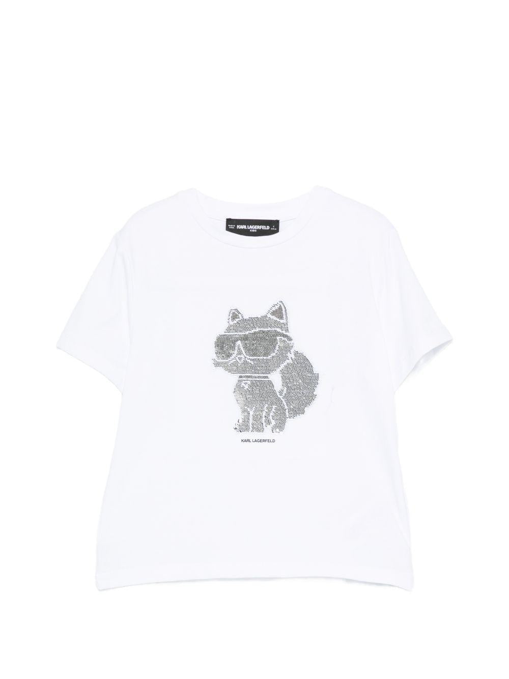 T-shirt per bambina Karl Lagerfeld Kids con paillettes - Ninna Nanna