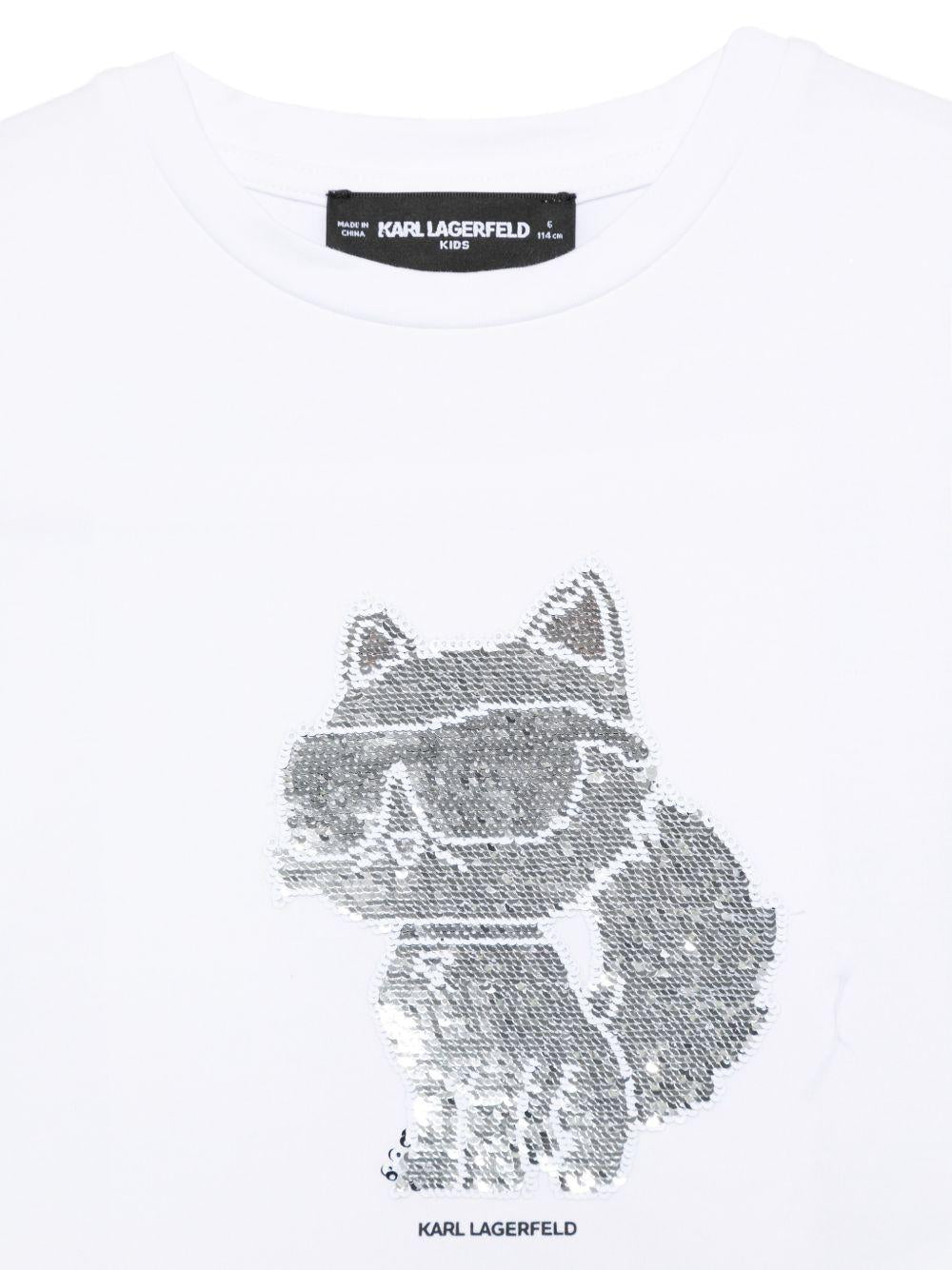 T-shirt per bambina Karl Lagerfeld Kids con paillettes - Ninna Nanna