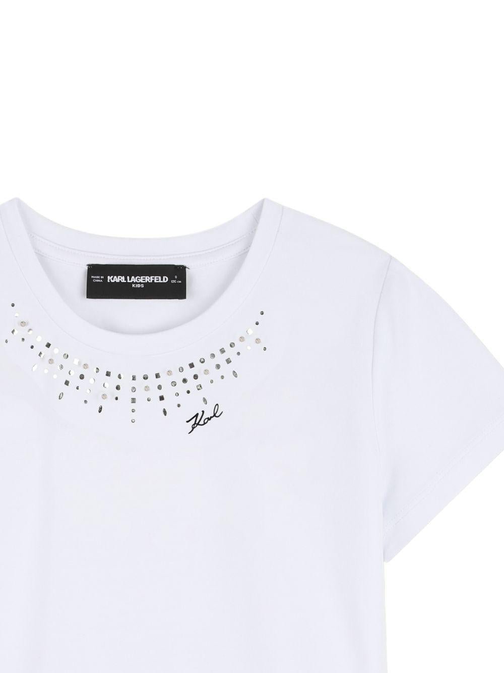 T-shirt per bambina Karl Lagerfeld Kids con strass - Ninna Nanna