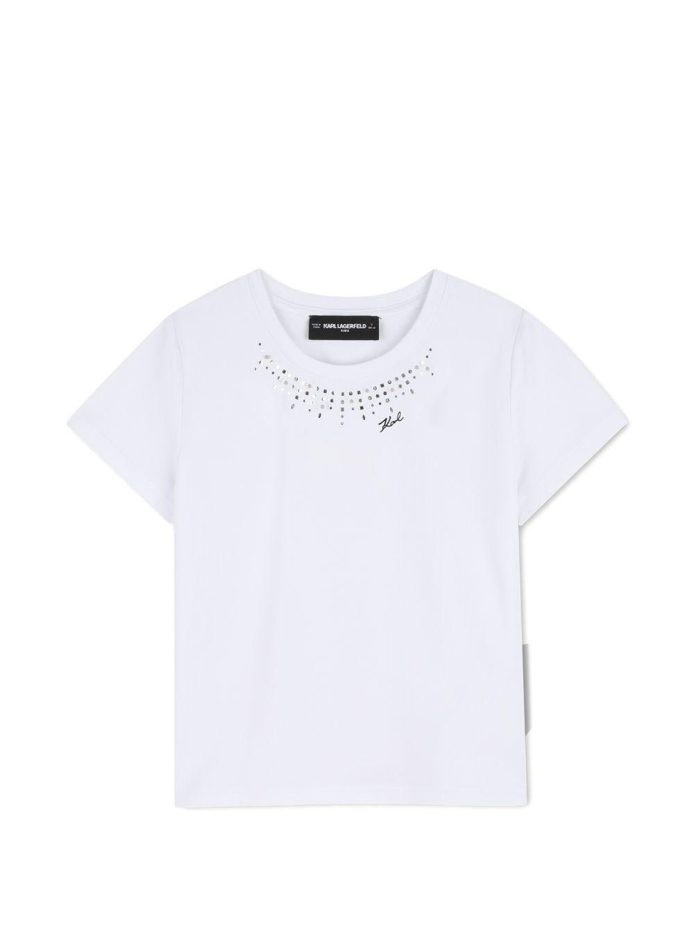 T-shirt per bambina Karl Lagerfeld Kids con strass - Ninna Nanna