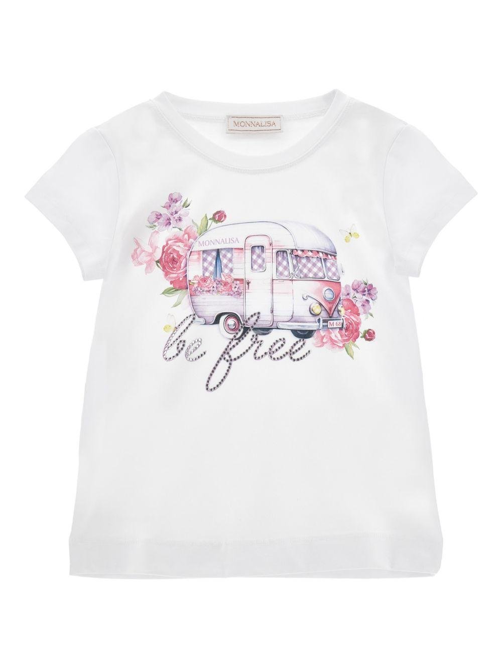 T-shirt per bambina Monnalisa con stampa - Ninna Nanna