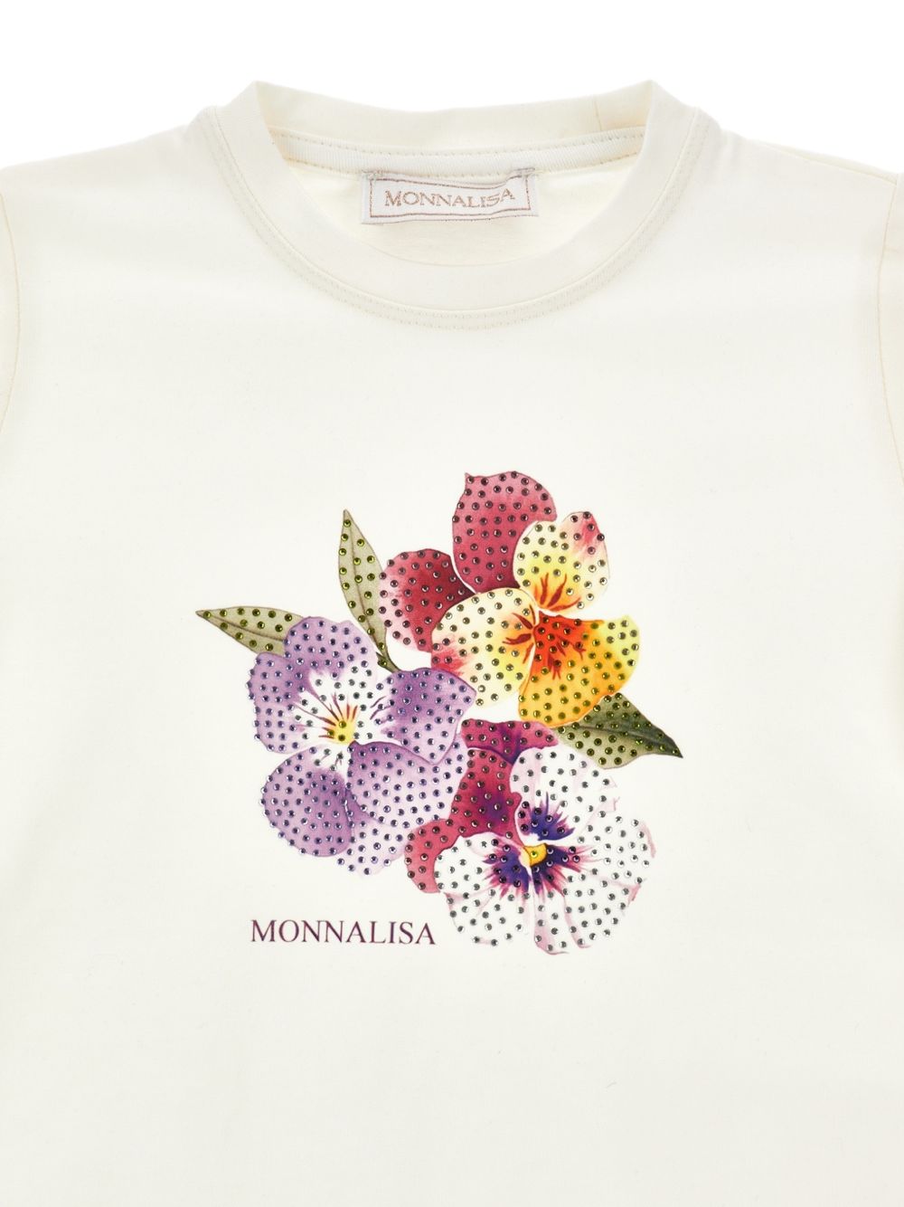 T-shirt per bambina Monnalisa con strass - Ninna Nanna