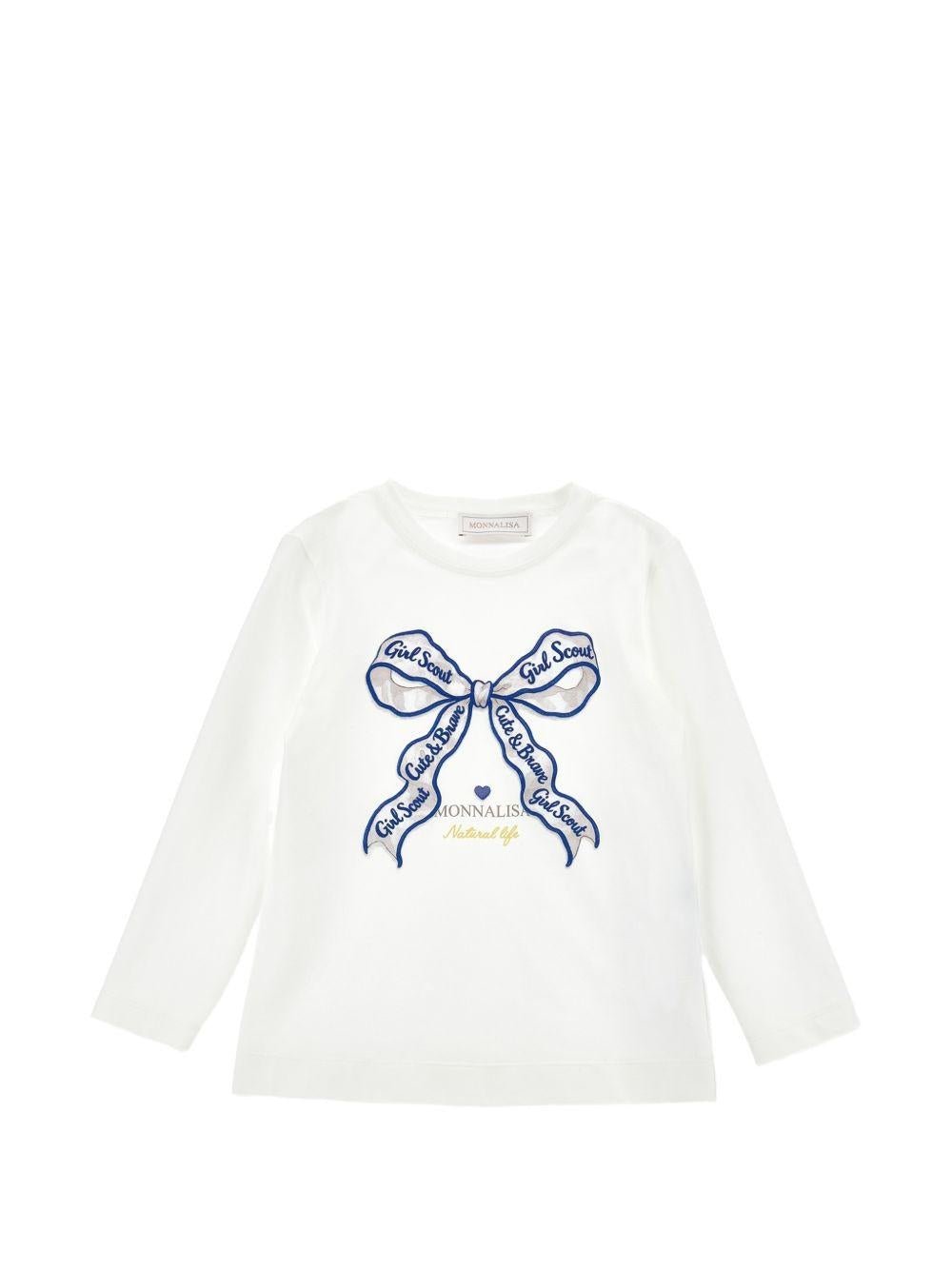 T-shirt per bambina Monnalisa fiocco - Ninna Nanna