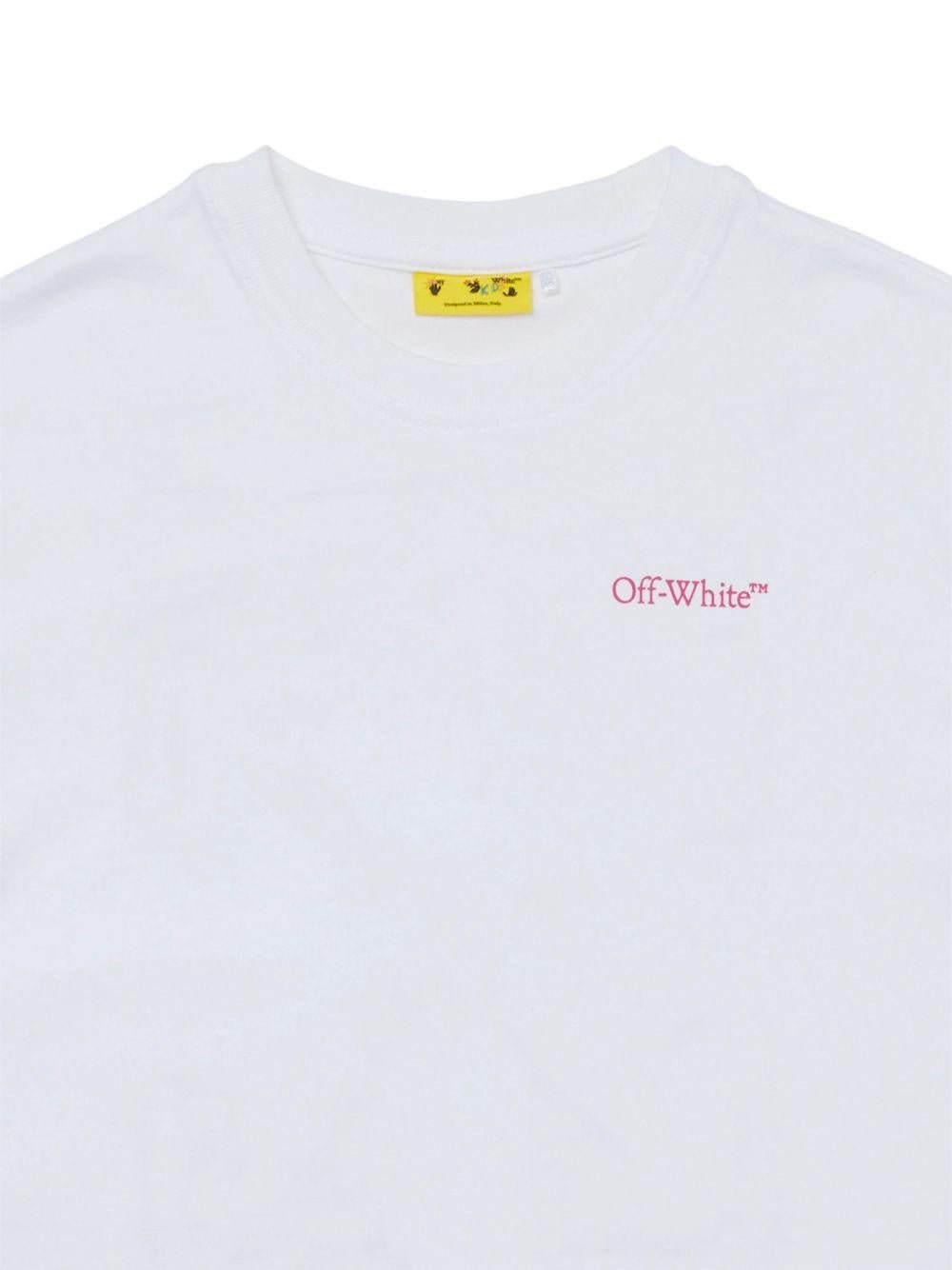 T-shirt per bambina Off White Kids con logo - Ninna Nanna