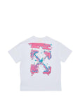 T-shirt per bambina Off White Kids con logo - Ninna Nanna