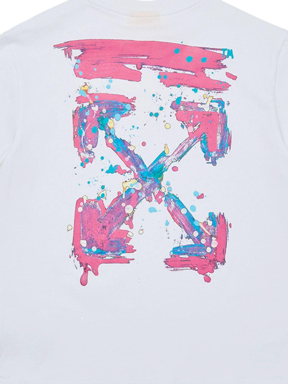 T-shirt per bambina Off White Kids con logo - Ninna Nanna
