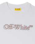 T-shirt per bambina Off White Kids con ricamo - Ninna Nanna