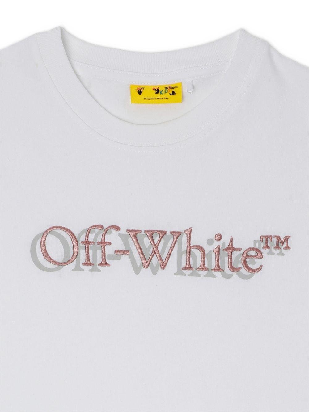 T-shirt per bambina Off White Kids con ricamo - Ninna Nanna
