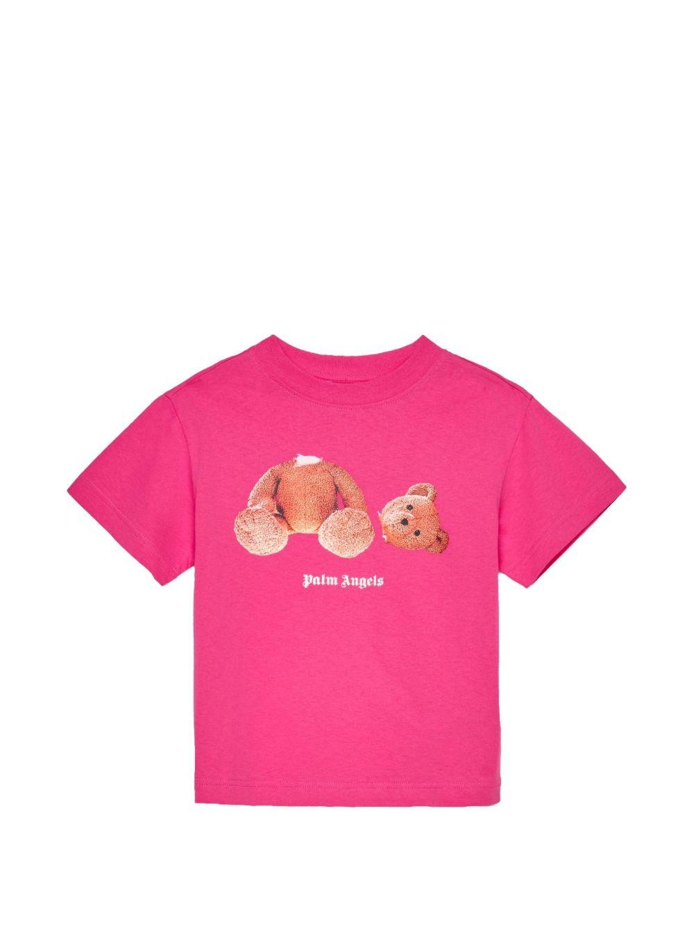 T-shirt per bambina Palm Angels Kids con orsetto - Ninna Nanna