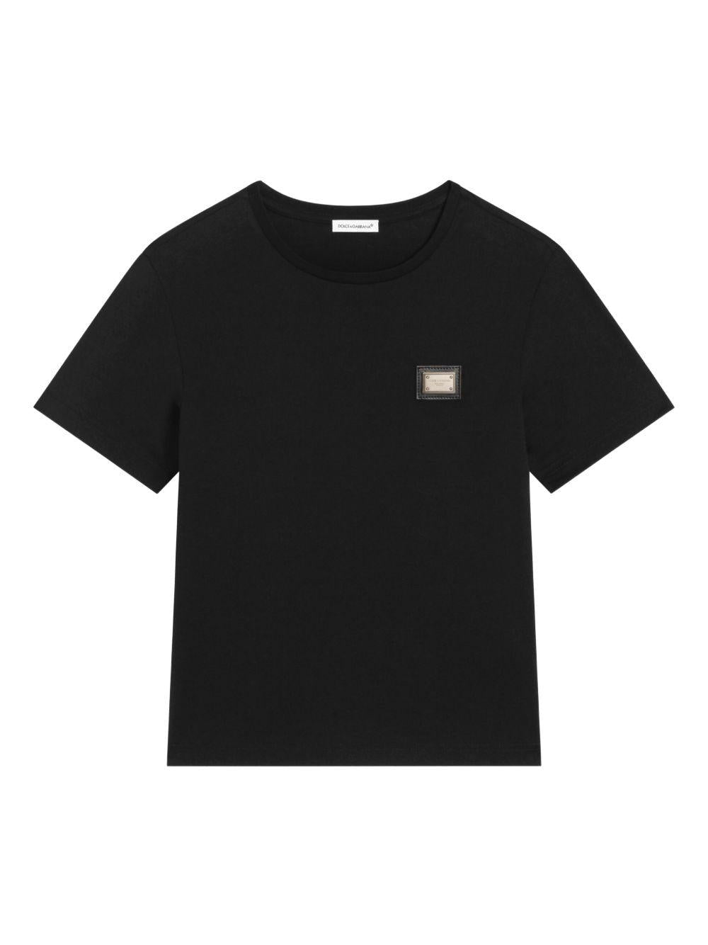 T-shirt per bambino Dolce & Gabbana Kids con placca - Ninna Nanna