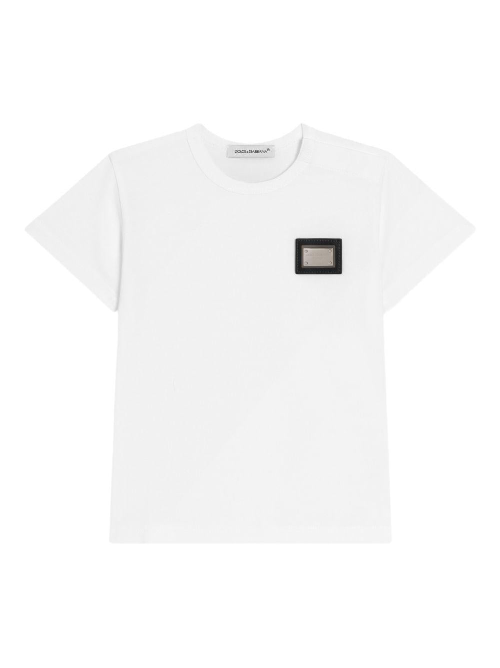 T-shirt per neonato Dolce & Gabbana Kids con placca - Ninna Nanna