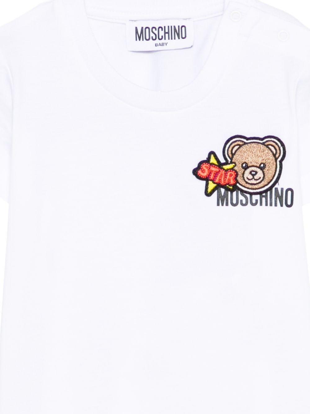 T-shirt per neonato Moschino Kids con teddy - Ninna Nanna