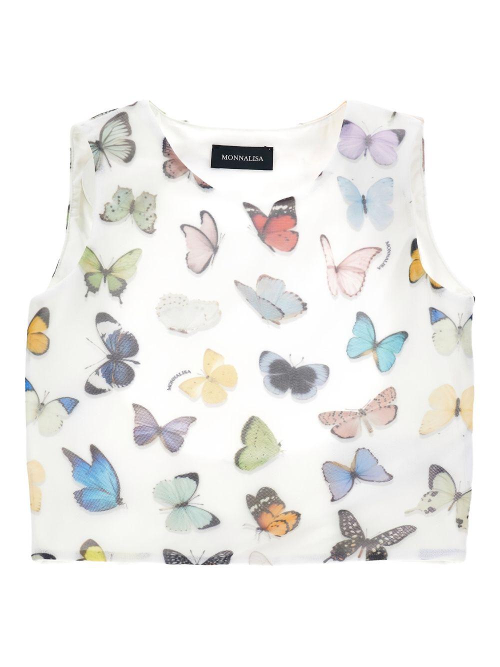 Top per bambina Monnalisa con farfalle - Ninna Nanna