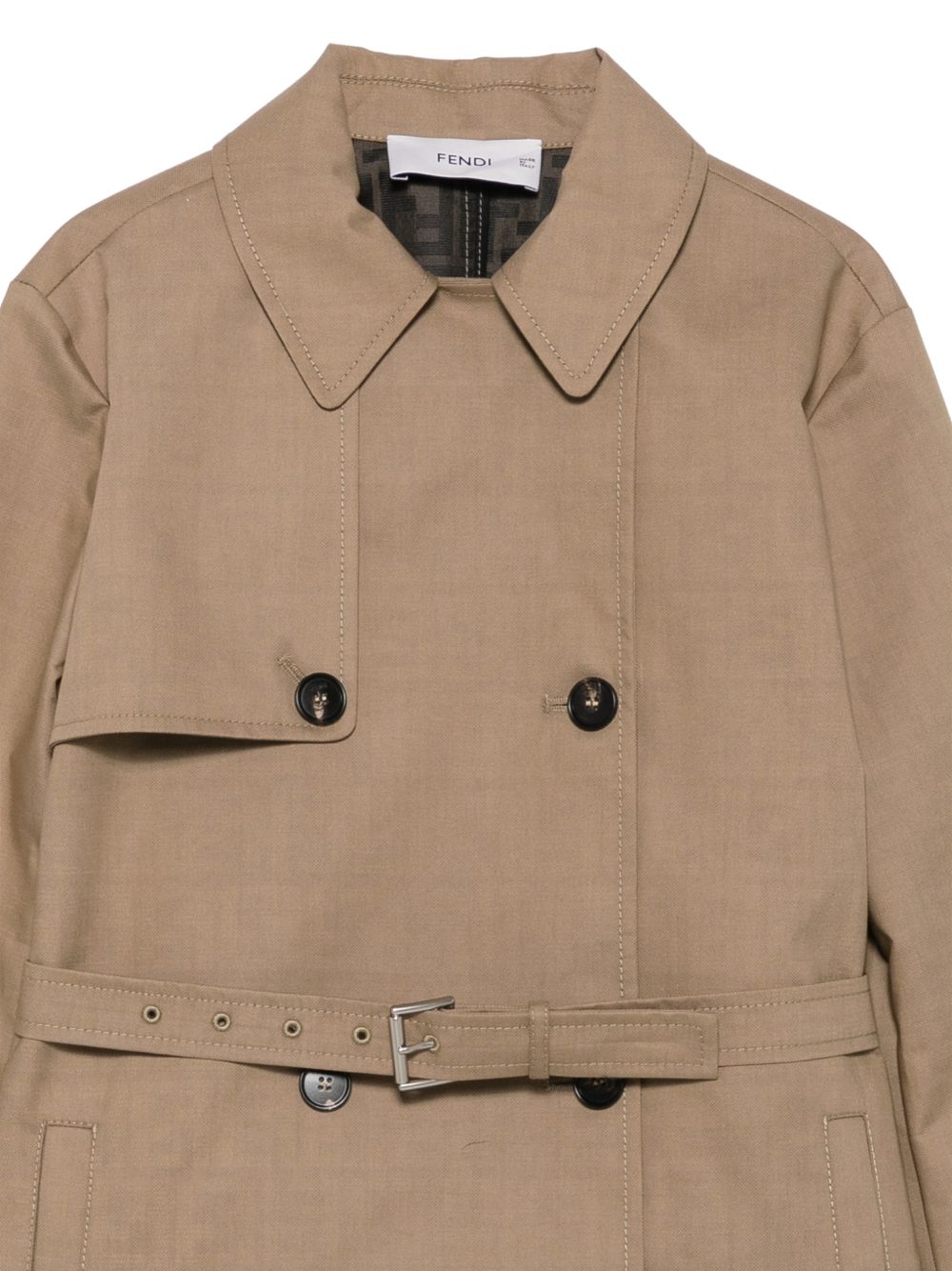 Trench per bambina Fendi Kids doppiopetto - Ninna Nanna