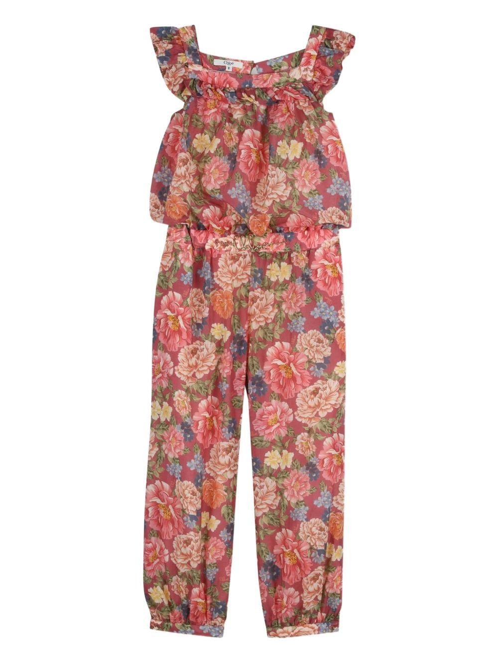 Tuta per bambina Chloé Kids a fiori - Ninna Nanna