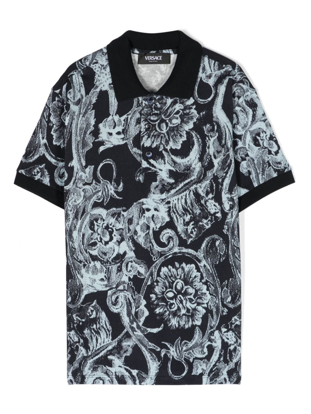 Versace Kids polo con stampa Barocco - Ninna Nanna