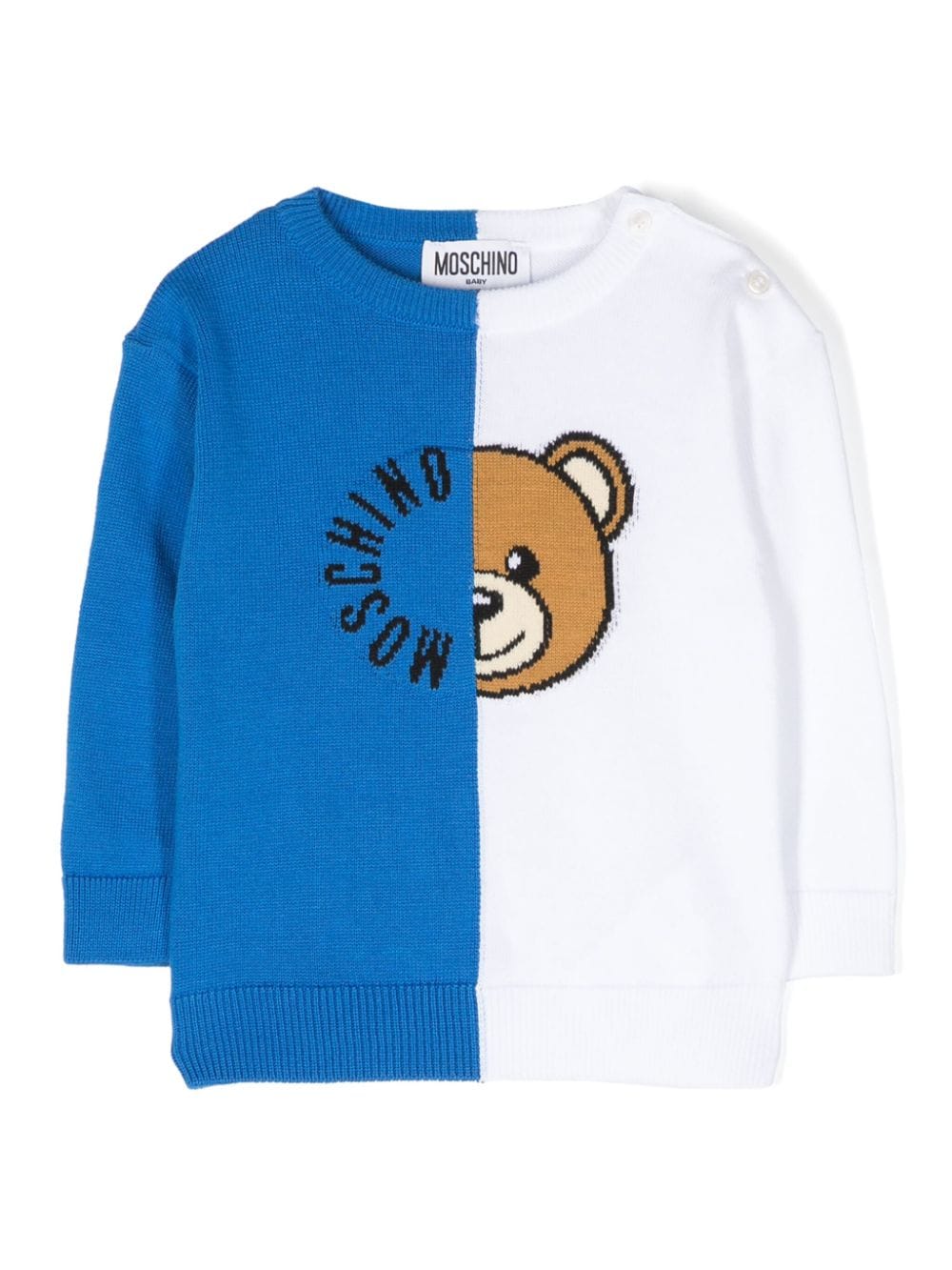 Pulover bicolor Moschino Kids