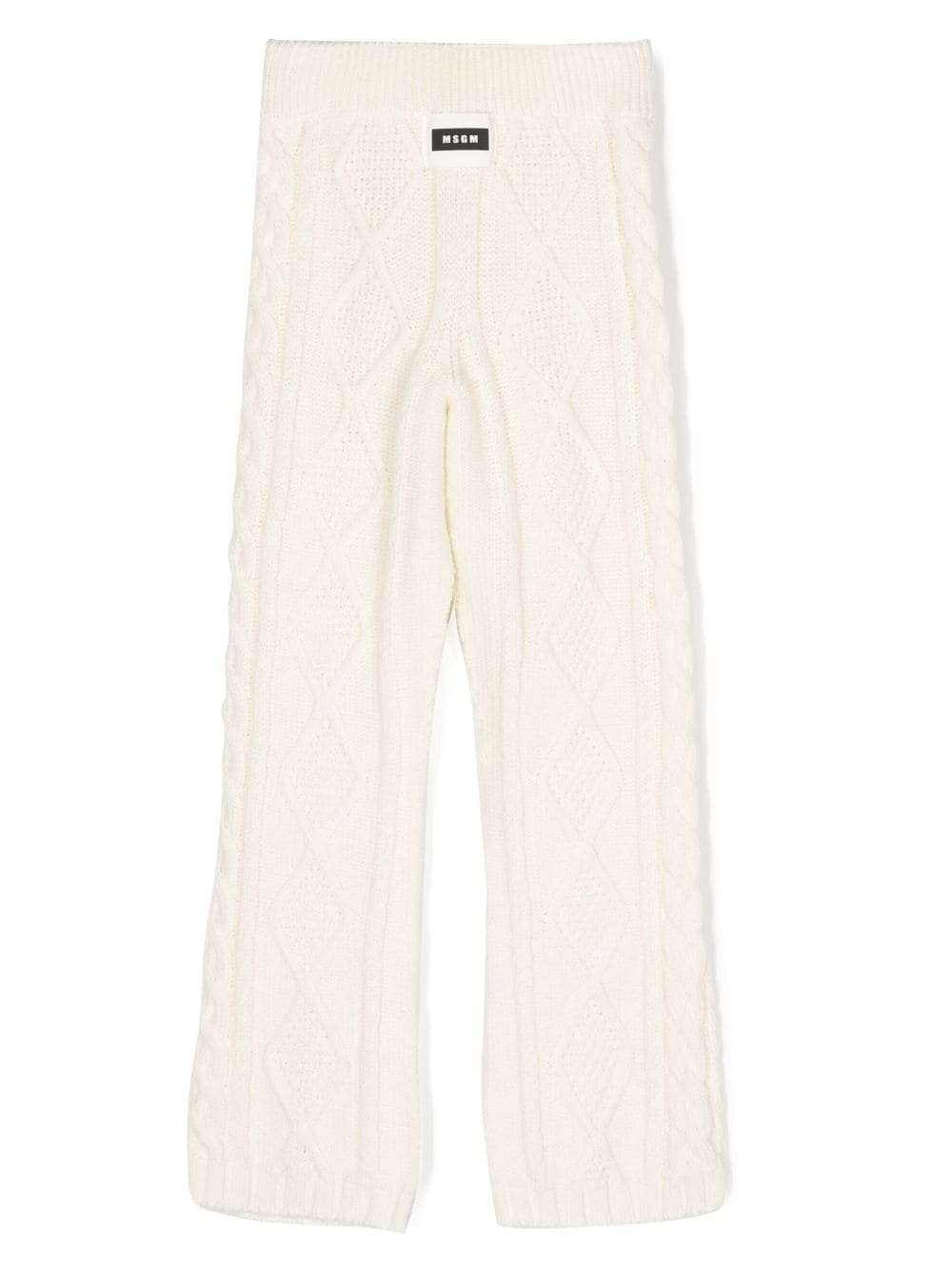 Msgm kids knitted trousers
